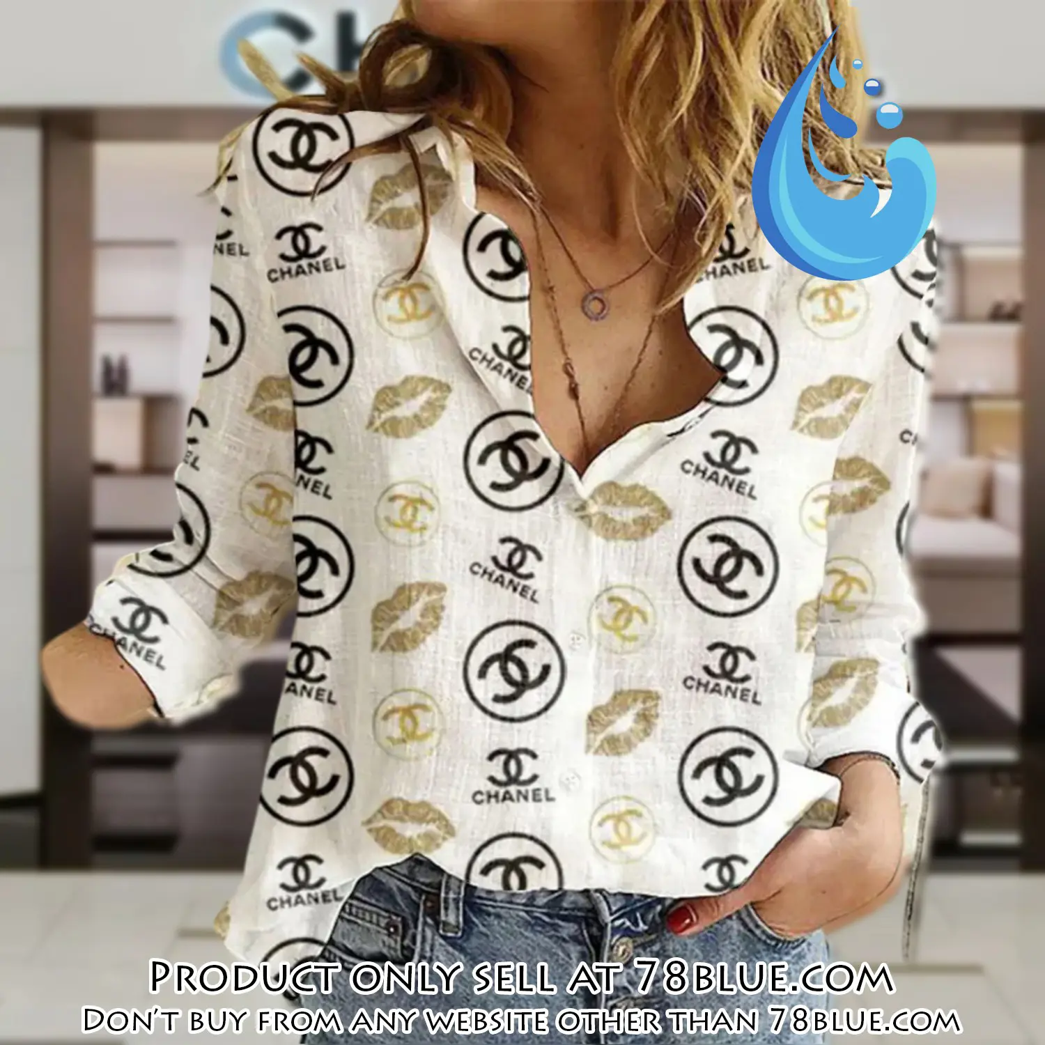 Chanel luxury women casual shirt linen shirt wcs1021 78b1433265